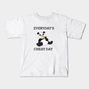 Everyday is cheat day - Funny Panda Kids T-Shirt
